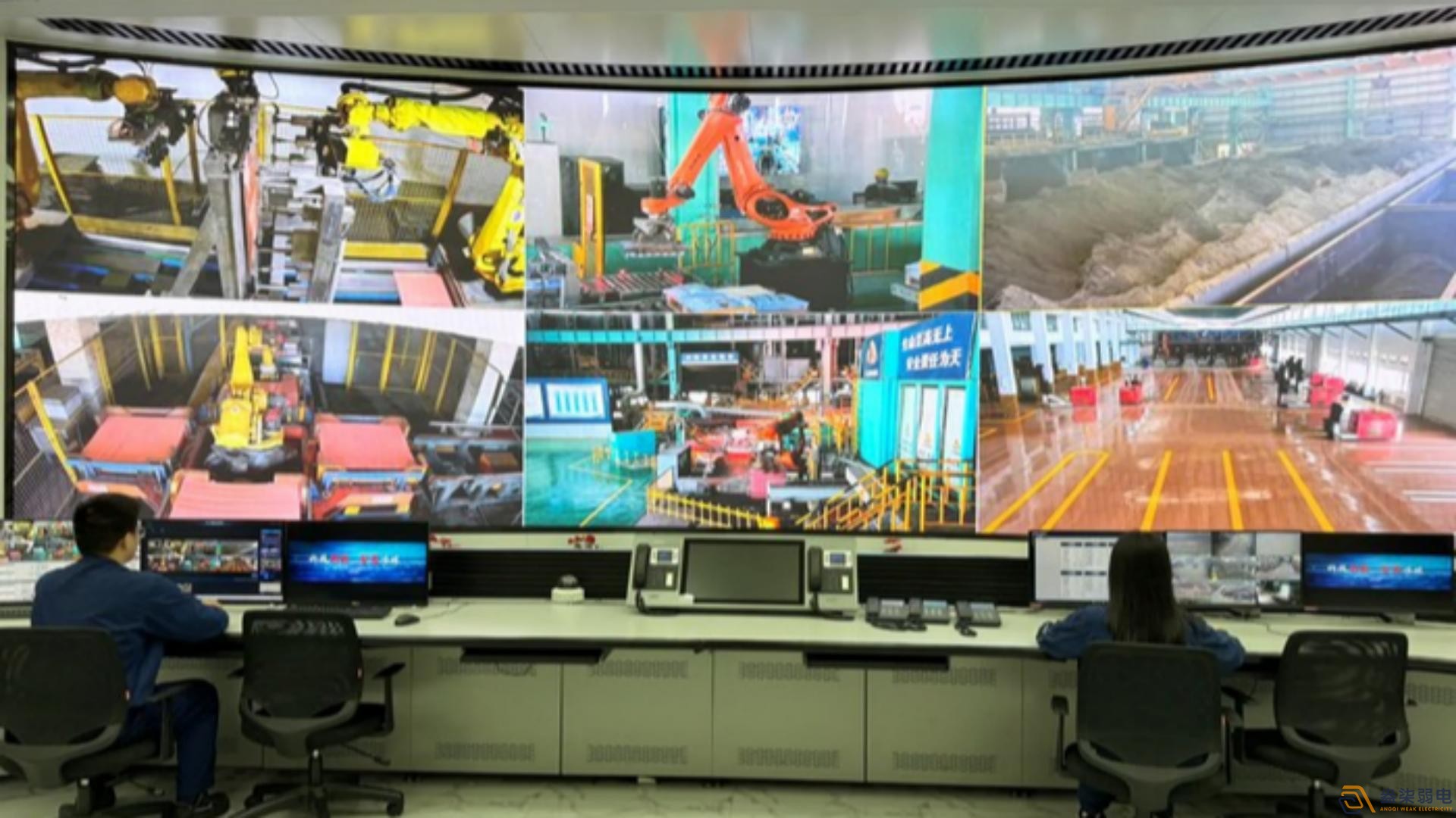 工厂车间生产监控大屏安装