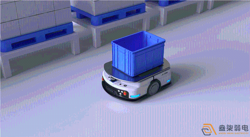 潜伏机器人顶升60公分，全厂任意穿梭